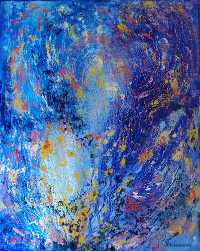 RHAPSODY  IN  BLUE di Maggie Romanovici, Pittura in vendita su Singulart