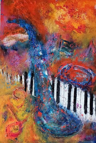 JAZZ  2 von Maggie Romanovici, Malerei kaufen auf Singulart