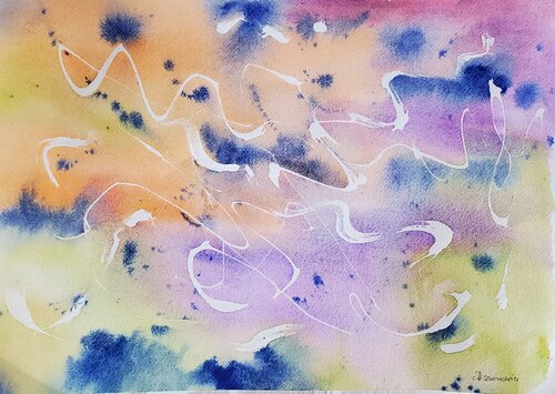 VERS LES NUAGES di Maggie Romanovici, Pittura in vendita su Singulart