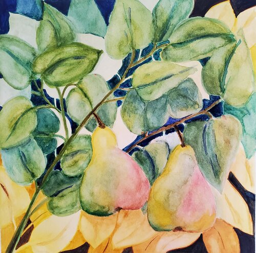 RIPE PEARS de Maggie Romanovici, Pintura a la venta en Singulart
