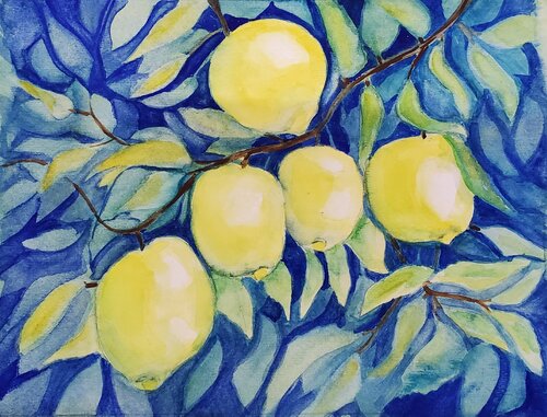 LEMONS von Maggie Romanovici, Malerei kaufen auf Singulart