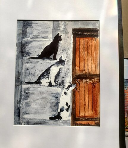 IN WAITING van Maggie Romanovici, Schilderij te koop op Singulart