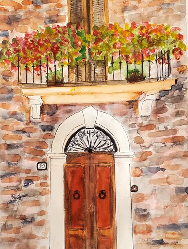 HOUSE IN ITALY van Maggie Romanovici, Schilderij te koop op Singulart