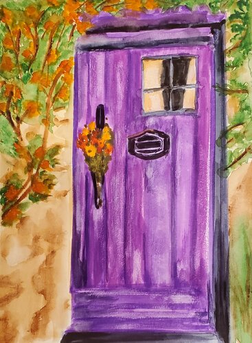 DOOR IN ITALY von Maggie Romanovici, Malerei kaufen auf Singulart