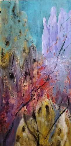 FAULT LINES OF QUIET / LIGNES DE FRACTURE DU SILENCE by Maggie Romanovici, Painting for Sale on Singulart