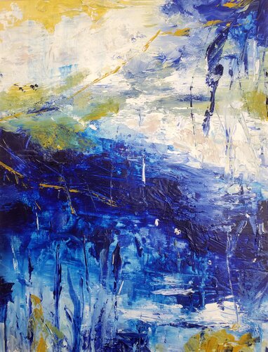 LIGHT UNFOLDING  -  LA LUMIERE SE DEPLOIE van Maggie Romanovici, Schilderij te koop op Singulart