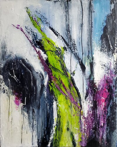 GRAVITY INTERRUPTS par Maggie Romanovici, Peinture en vente sur Singulart