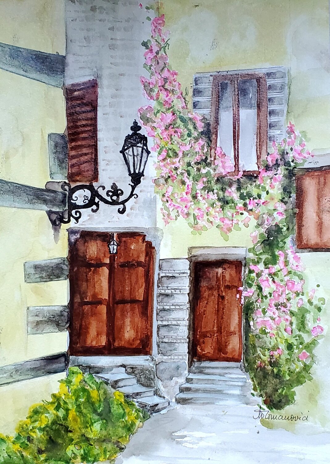HOUSE IN ITALY  1 Maggie Romanovici Originalgemälde zu verkaufen