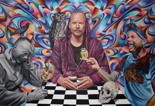 Triptychon of self by Simon Hafele, Painting for Sale on Singulart