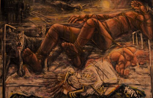 nightflight- nightmare arisen by Walter Carl Schauer, Painting for Sale on Singulart