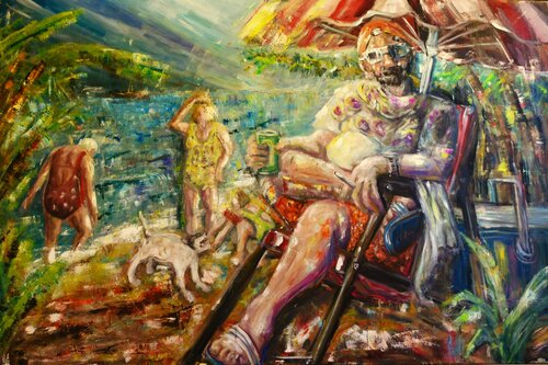 carribian redneck beach by Walter Carl Schauer, Painting for Sale on Singulart