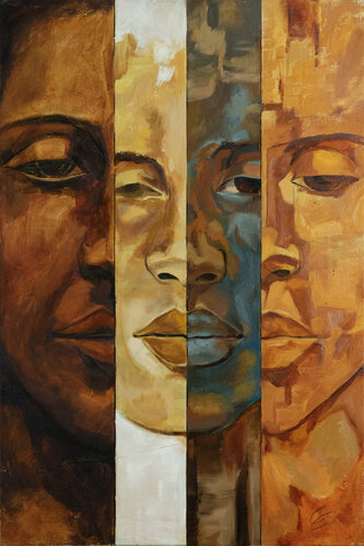 Fractured Mirror – Reflections of Us par Cornelia Es Said, Peinture en vente sur Singulart