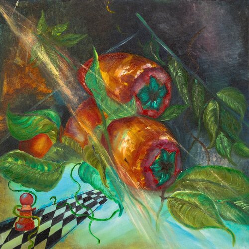Persimmons von Krystyna Vinogorodska, Malerei kaufen auf Singulart