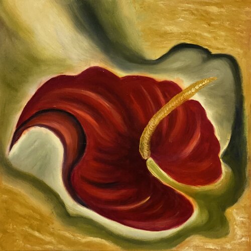 Anthurium van Krystyna Vinogorodska, Schilderij te koop op Singulart