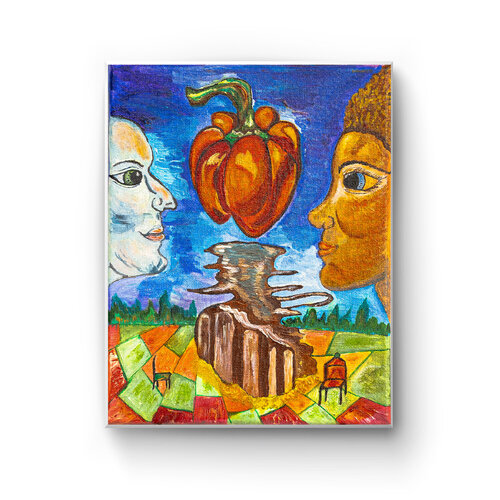 Meeting over a cup of coffee von Krystyna Vinogorodska, Malerei kaufen auf Singulart