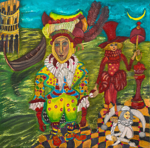 Waiting for the boatman van Krystyna Vinogorodska, Schilderij te koop op Singulart