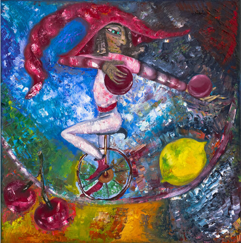 Yes, I am happy! van Krystyna Vinogorodska, Schilderij te koop op Singulart