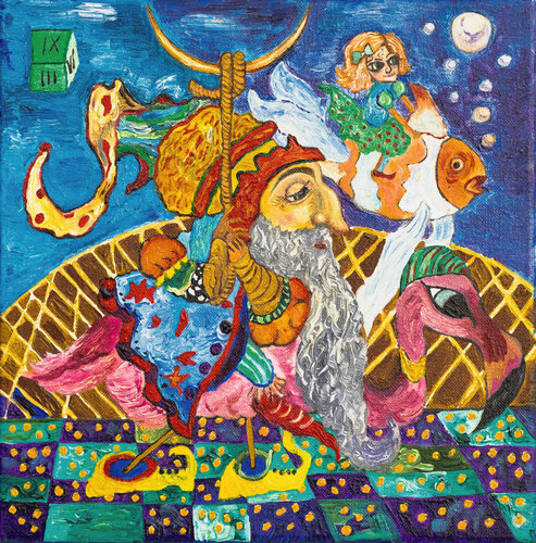 Wizard of the Coral Island di Krystyna Vinogorodska, Pittura in vendita su Singulart
