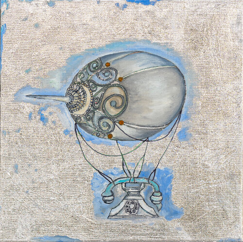 A call from future di Krystyna Vinogorodska, Pittura in vendita su Singulart