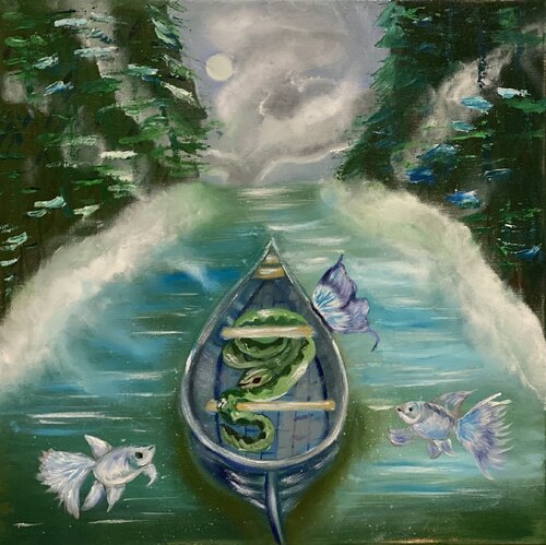 Year of snake di Krystyna Vinogorodska, Pittura in vendita su Singulart