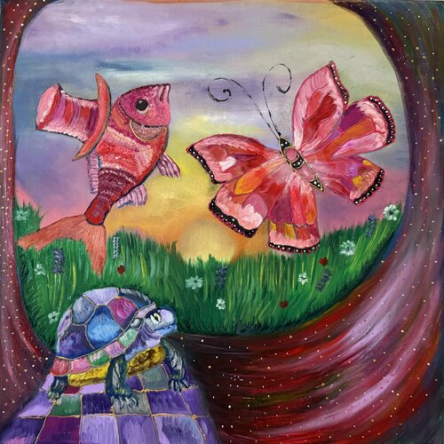 Flight of love de Krystyna Vinogorodska, Pintura a la venta en Singulart