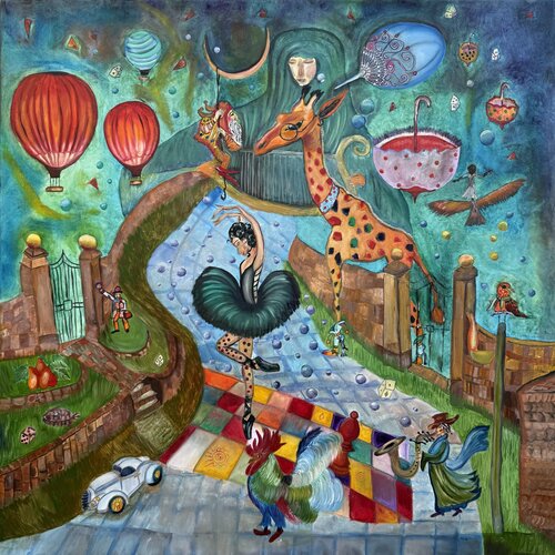 The Year of Giraffe de Krystyna Vinogorodska, Pintura a la venta en Singulart