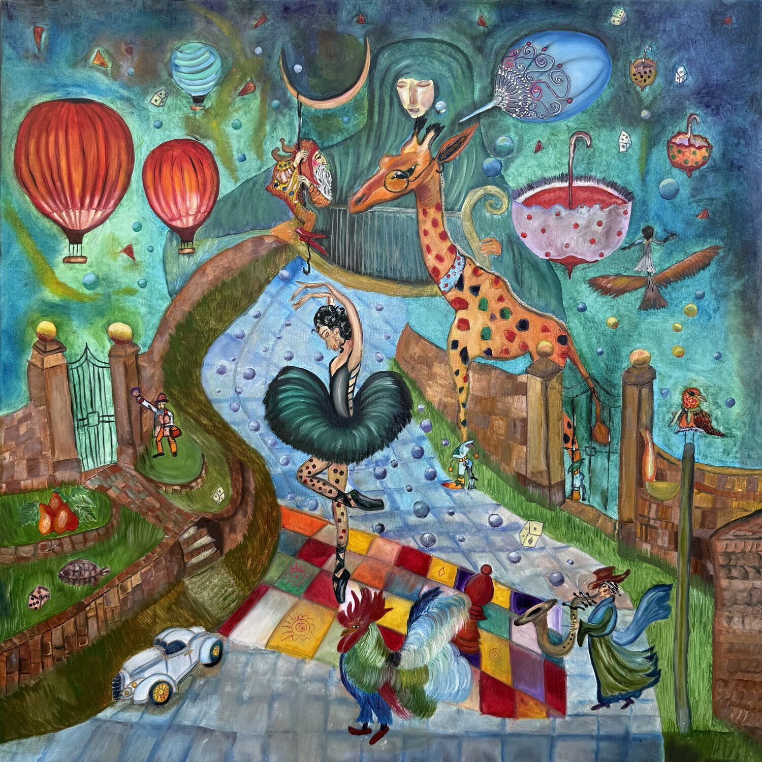 The Year of Giraffe Krystyna Vinogorodska Originalgemälde zu verkaufen