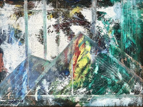 Zwei Pyramiden di Harry Zaft, Pittura in vendita su Singulart