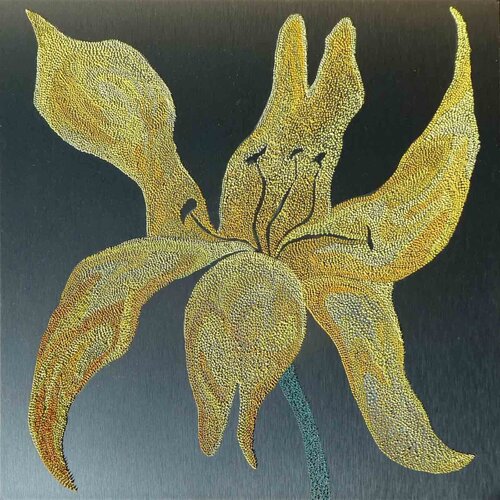 Lilly, Yellow Planet de Nancy R. Wise, Pintura a la venta en Singulart