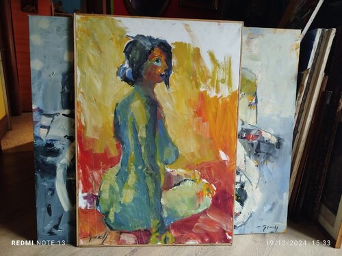 nudo di spalle by salvatore in arte girardi de stefano in ate discepolo, Painting for Sale on Singulart