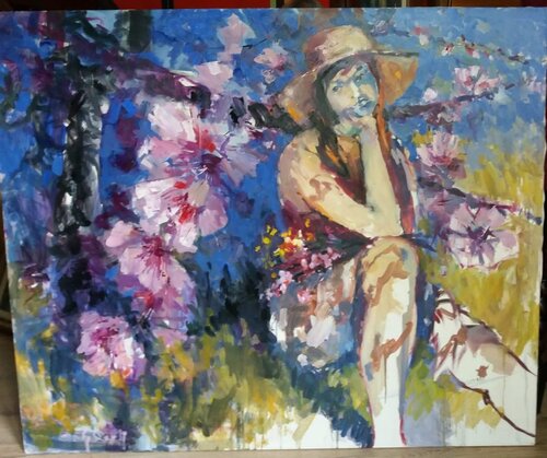 i due fiori de salvatore in arte girardi de stefano in ate discepolo, Pintura a la venta en Singulart