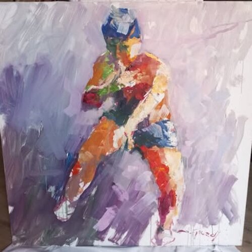 il tuffo par salvatore in arte girardi de stefano in ate discepolo, Peinture en vente sur Singulart