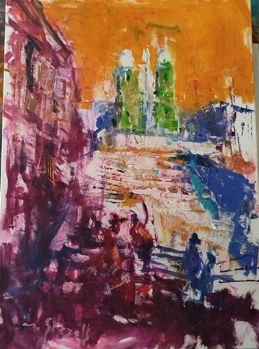 trinita dei monti roma by salvatore in arte girardi de stefano in ate discepolo, 絵画 for Sale on Singulart