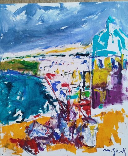 isola di procida van salvatore in arte girardi de stefano in ate discepolo, Schilderij te koop op Singulart