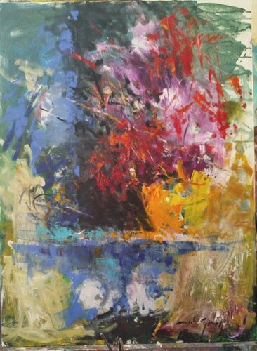 vaso di fiori de salvatore in arte girardi de stefano in ate discepolo, Pintura a la venta en Singulart