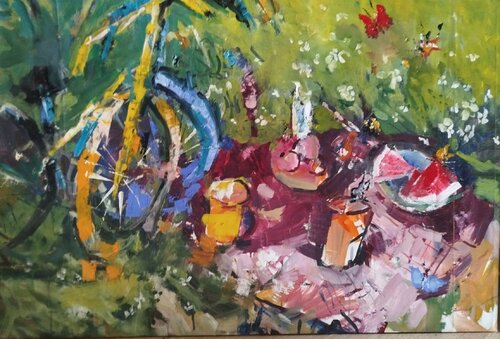 PICNIC von salvatore in arte girardi de stefano in ate discepolo, Malerei kaufen auf Singulart