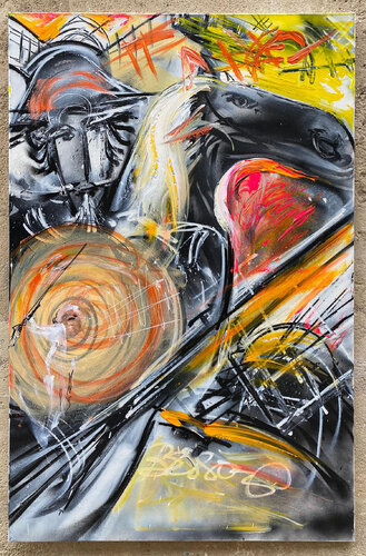 La tornade Don Quichotte de Eric Besson, Pintura a la venta en Singulart