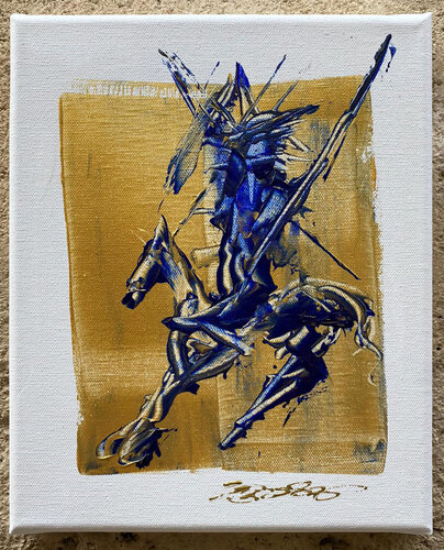 La balade de Rossinante et Don Quichotte de Eric Besson, Pintura a la venta en Singulart