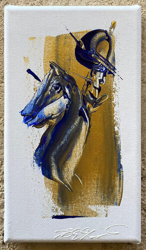 Entre Don Quichotte et Napoléon de Eric Besson, Pintura a la venta en Singulart