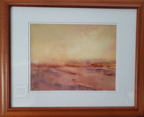 Landscape - Misty Yellow van Rose Sinatra, Schilderij te koop op Singulart