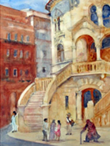 Italian Street Scene von Rose Sinatra, Malerei kaufen auf Singulart