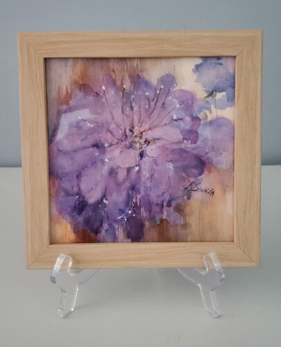 Baby Blue Violet Flower von Rose Sinatra, Werk auf Papier kaufen auf Singulart