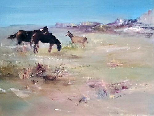 Albuquerque Horses von Rose Sinatra, Malerei kaufen auf Singulart