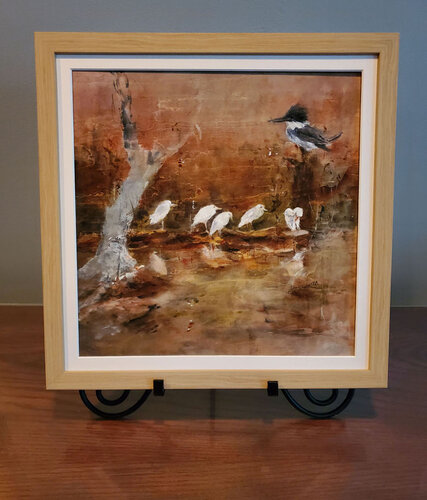 Kingfisher #2 on Wood von Rose Sinatra, Malerei kaufen auf Singulart