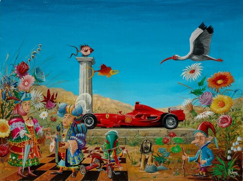 "SANS LES PUBLICITES, C'EST DISCRET !" di Michel MICHAUX, Pittura in vendita su Singulart