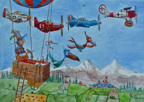 LE VERIFICATEUR ET SES ACOLYTES. de Michel MICHAUX, Obra en papel a la venta en Singulart