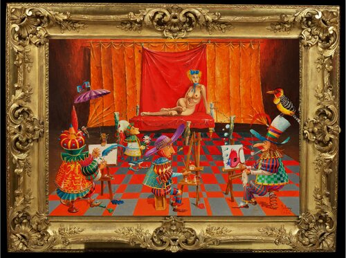 LES BEAUX ARTS by Michel MICHAUX, 회화 for Sale on Singulart