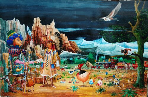 IL ETAIT UNE FOIS DANS L'OUEST. de Michel MICHAUX, Pintura a la venta en Singulart