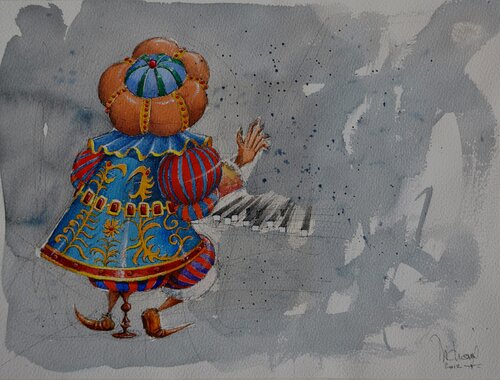 LE PIANISTE di Michel MICHAUX, Opera su carta in vendita su Singulart