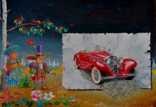LES SURPRISES DE LA PROMENADE. van Michel MICHAUX, Schilderij te koop op Singulart